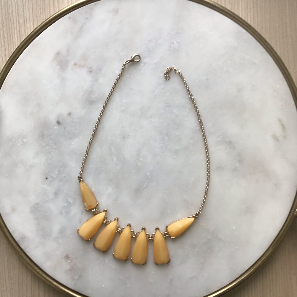 Yellow Gem Statement Necklace - image 3